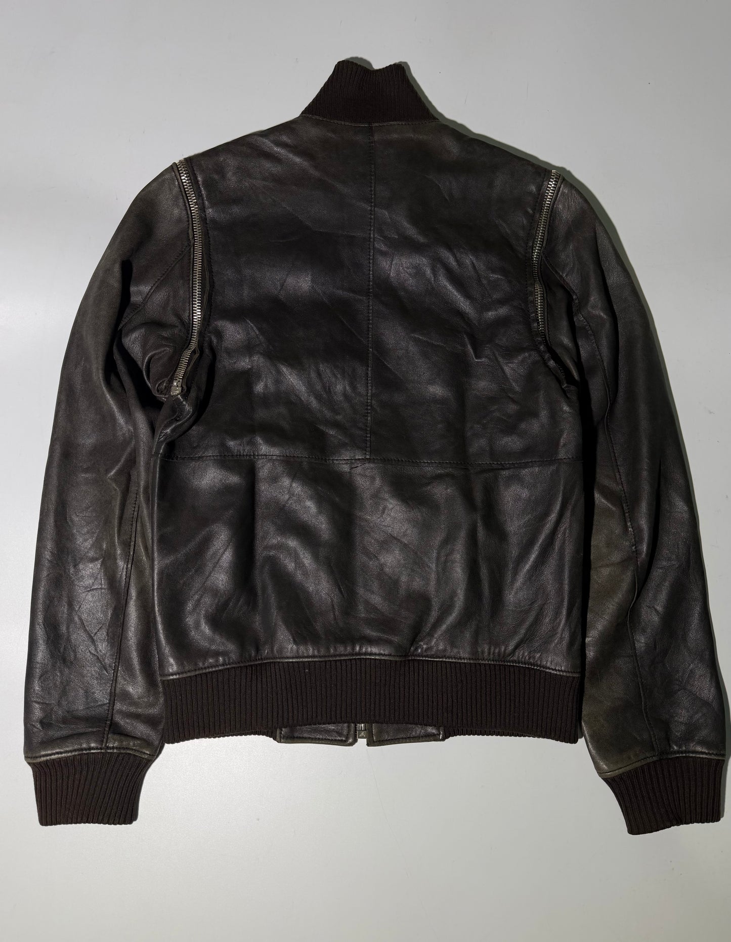 2000’s Dolce & Gabbana Brown Faded Multi Zip Jacket