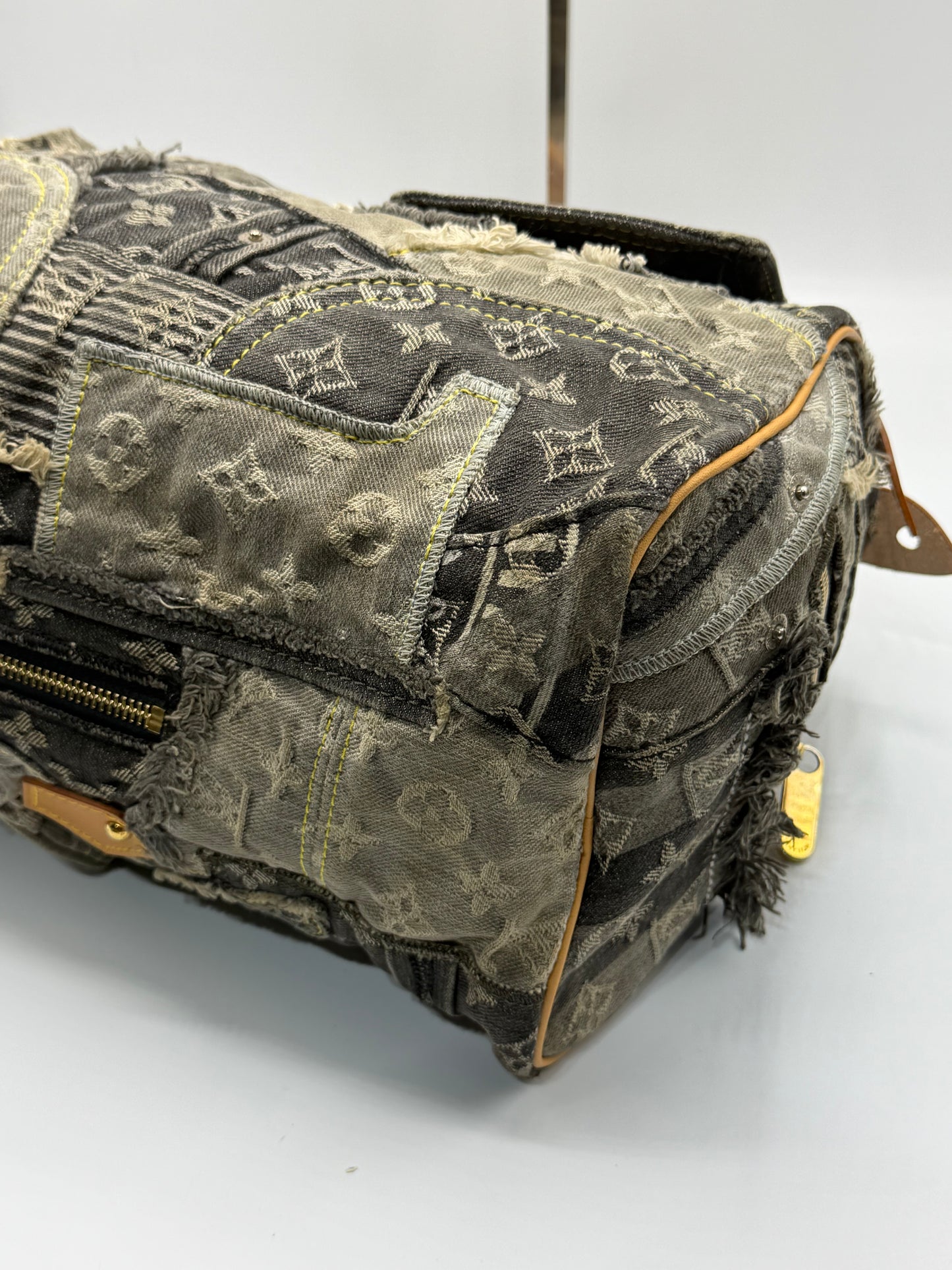 Louis Vuitton Limited Edition Denim Patchwork Speedy Bag