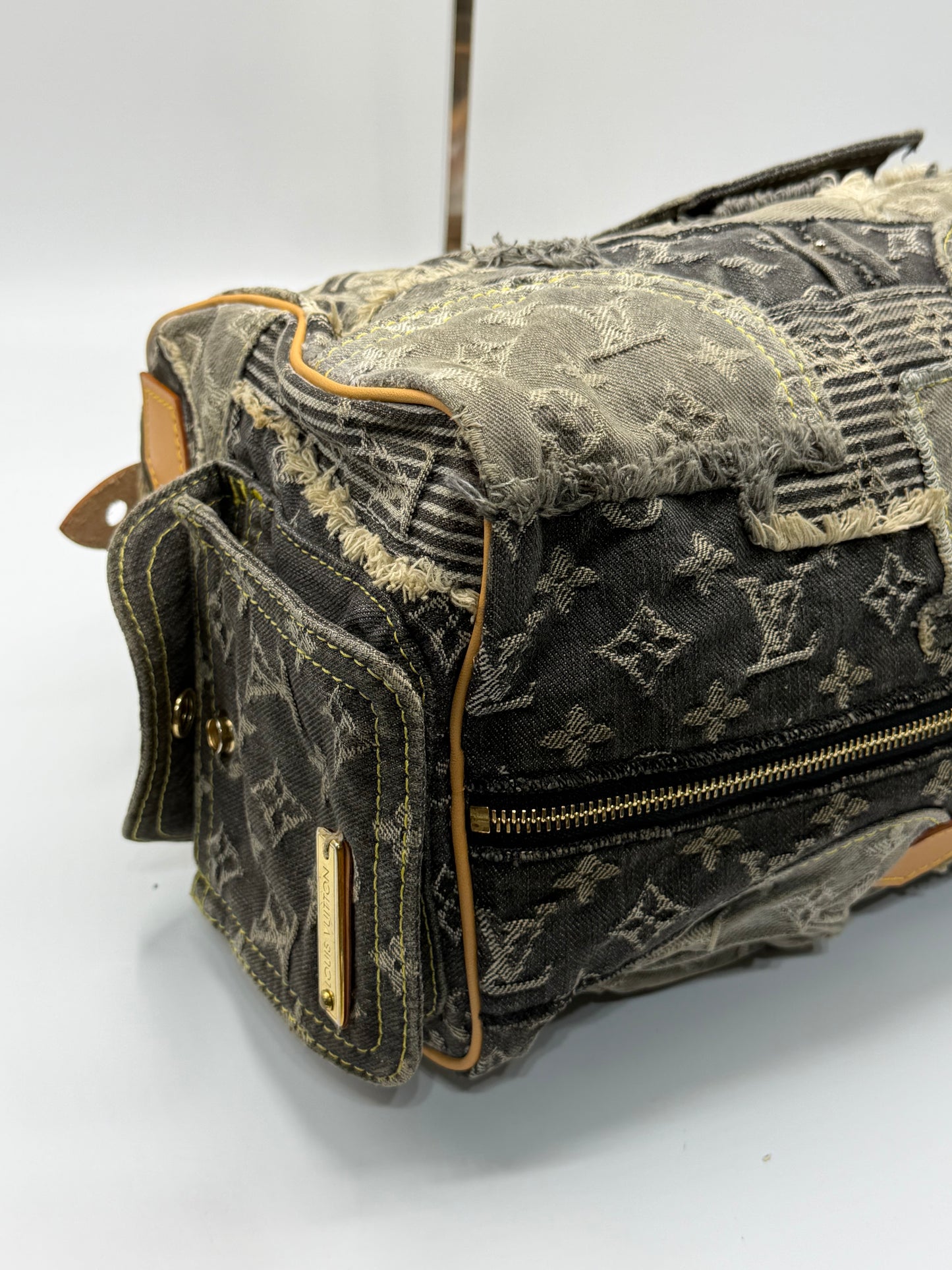 Louis Vuitton Limited Edition Denim Patchwork Speedy Bag