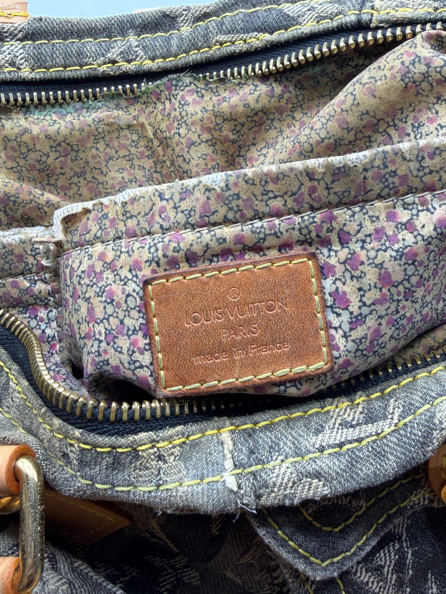 Louis Vuitton Limited Edition Denim Patchwork Speedy Bag