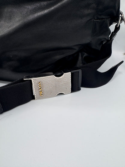 Prada Black Leather Duffle Bag