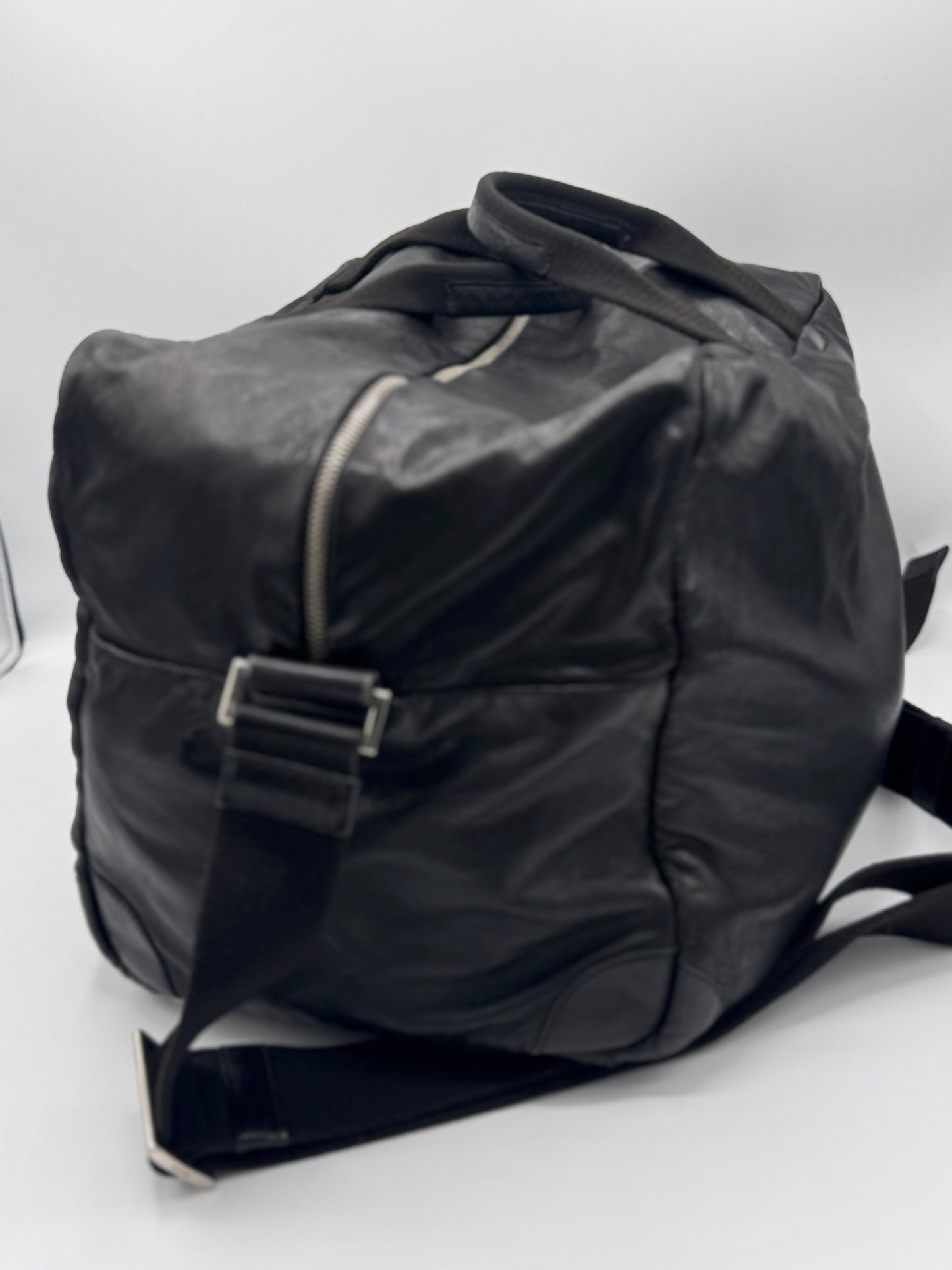 Prada Black Leather Duffle Bag