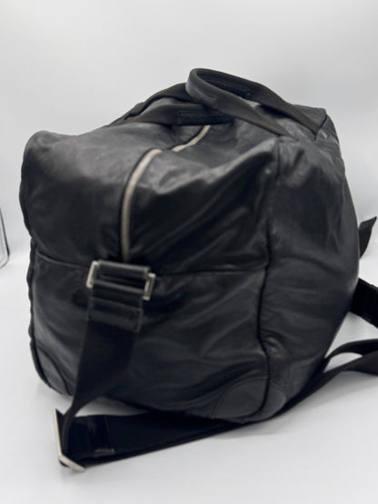 Prada Black Leather Duffle Bag