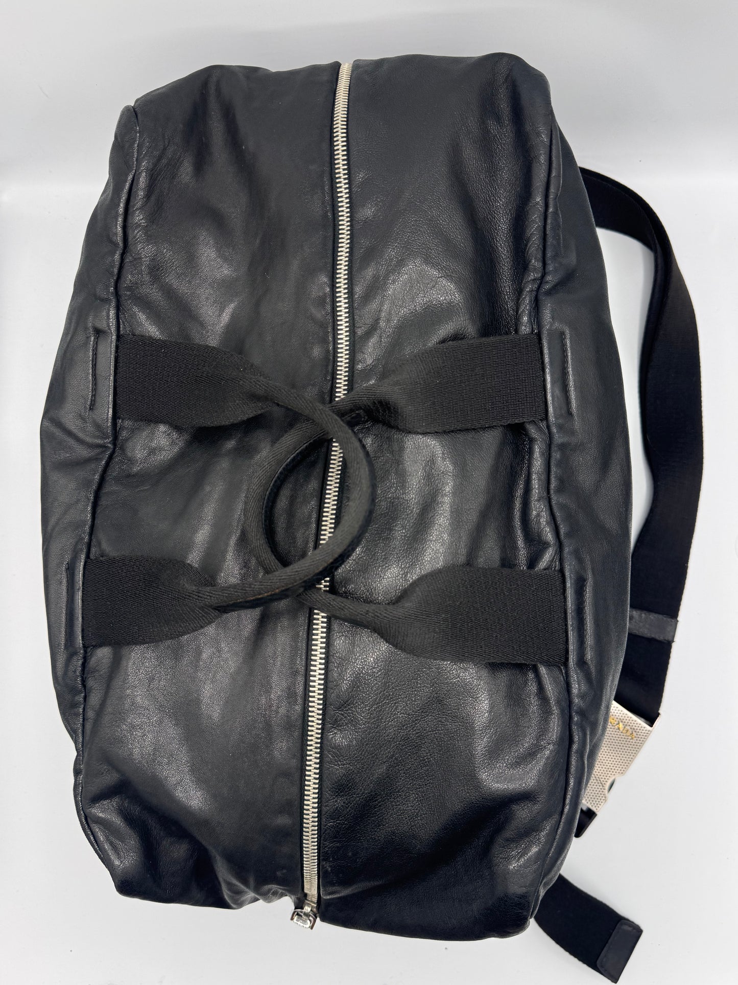 Prada Black Leather Duffle Bag