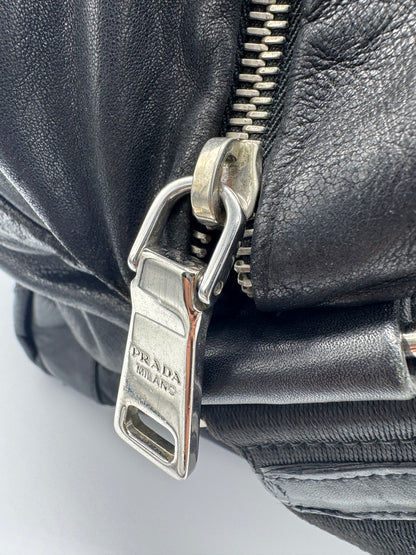 Prada Black Leather Duffle Bag