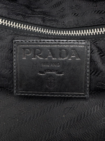Prada Black Leather Duffle Bag