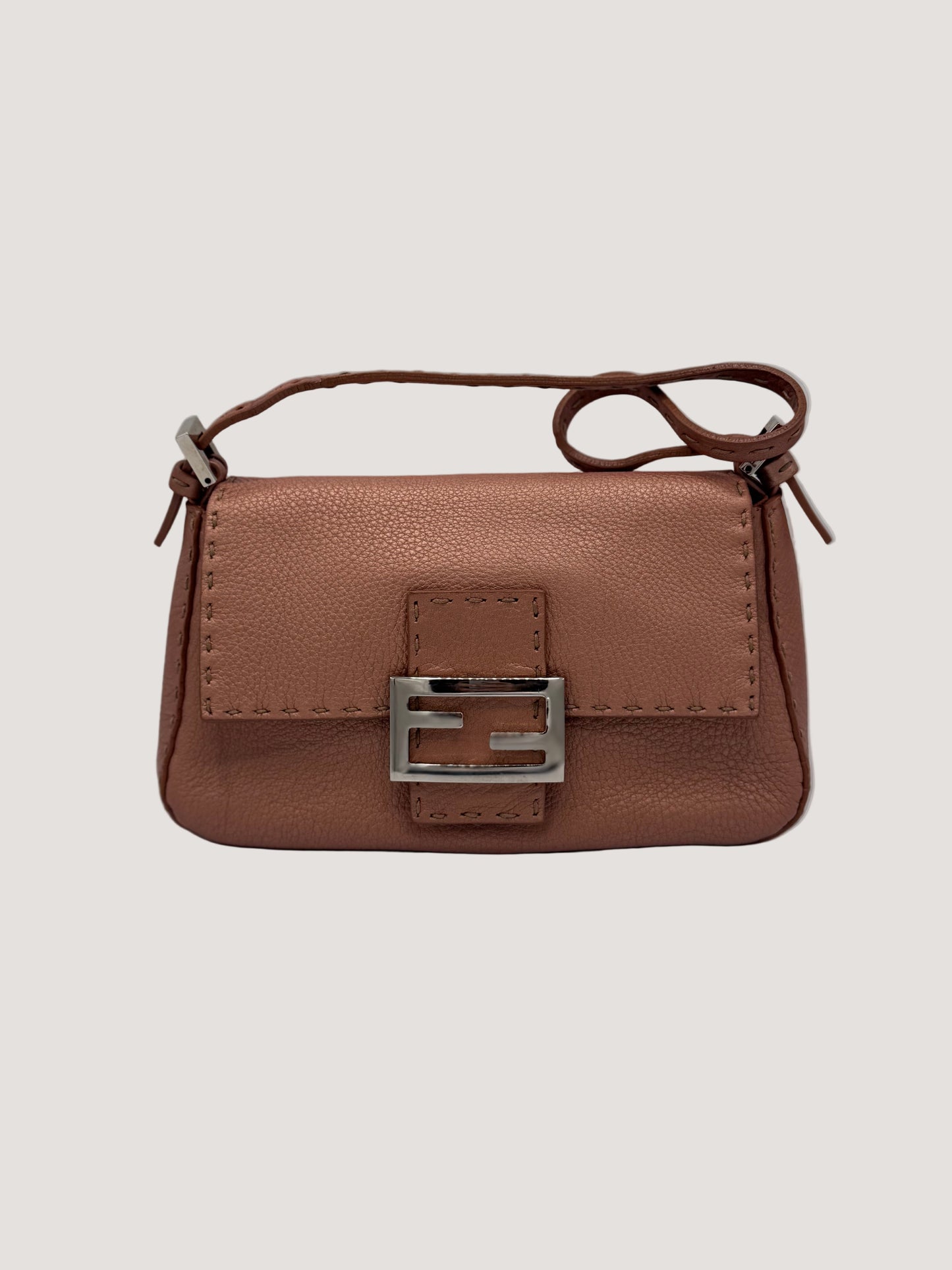 Fendi Selleria Mama Baguette Bag Leather Handbag