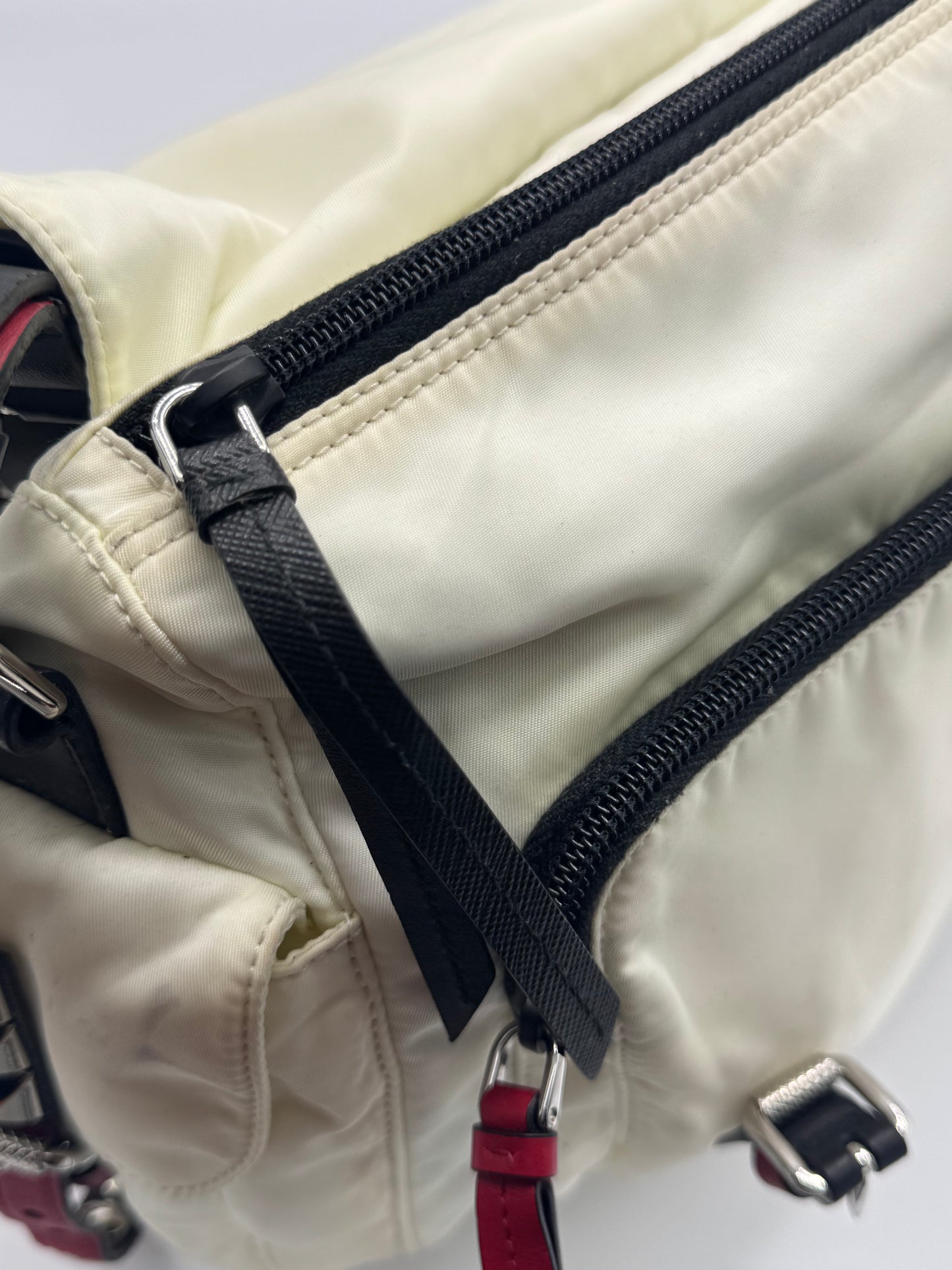 Prada 2018 New Vela Studded Messenger Bag