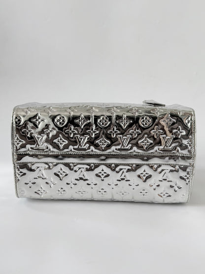 Louis Vuitton Limited Silver Monogram Miroir Speedy 30 Bag