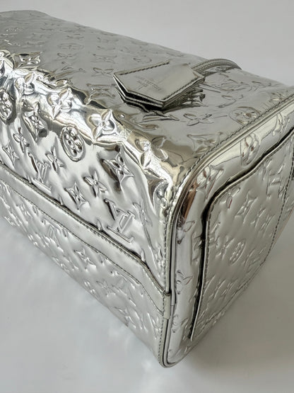 Louis Vuitton Limited Silver Monogram Miroir Speedy 30 Bag