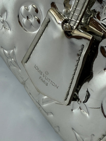 Louis Vuitton Limited Silver Monogram Miroir Speedy 30 Bag