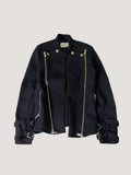 Pierre Balmain Navy Blue Convertible Jacket