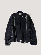Pierre Balmain Navy Blue Convertible Jacket