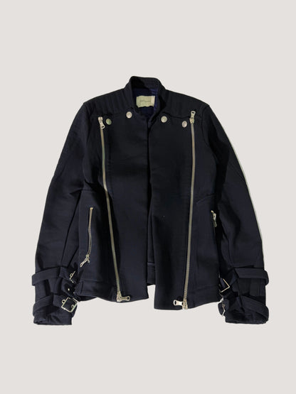 Pierre Balmain Navy Blue Convertible Jacket