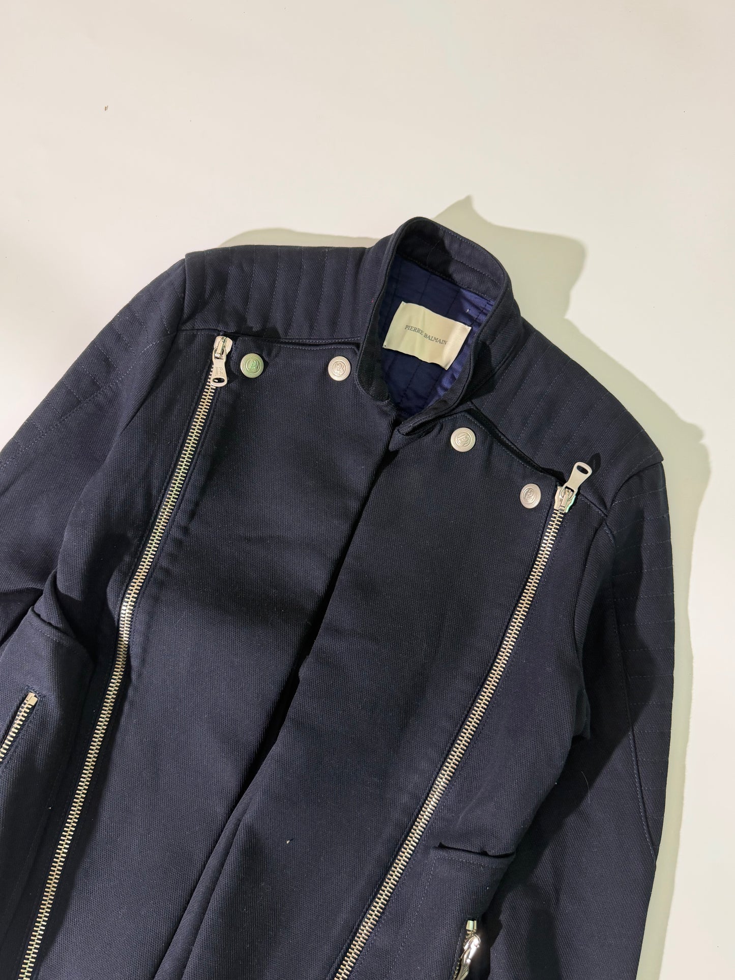 Pierre Balmain Navy Blue Convertible Jacket