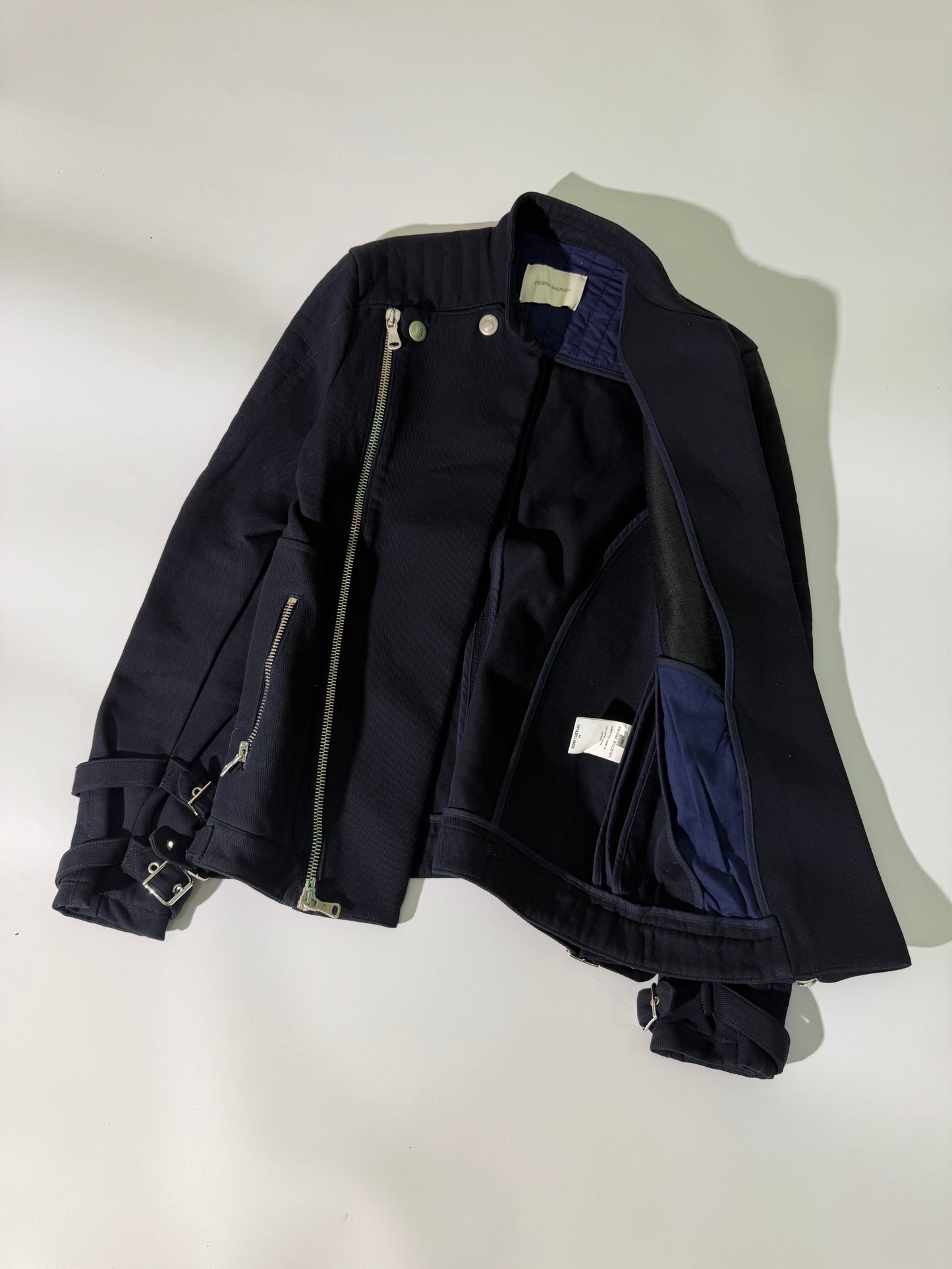 Pierre Balmain Navy Blue Convertible Jacket