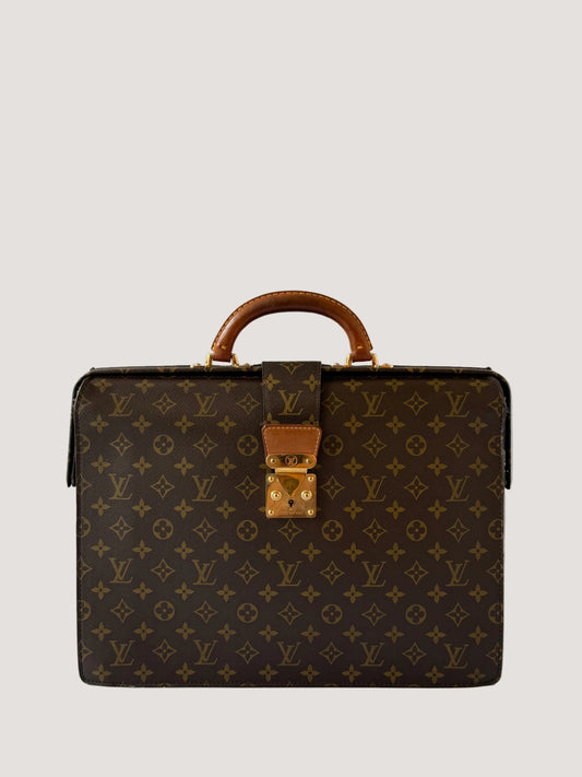 Louis Vuitton Monogram Serviette Fermoir Briefcase Bag