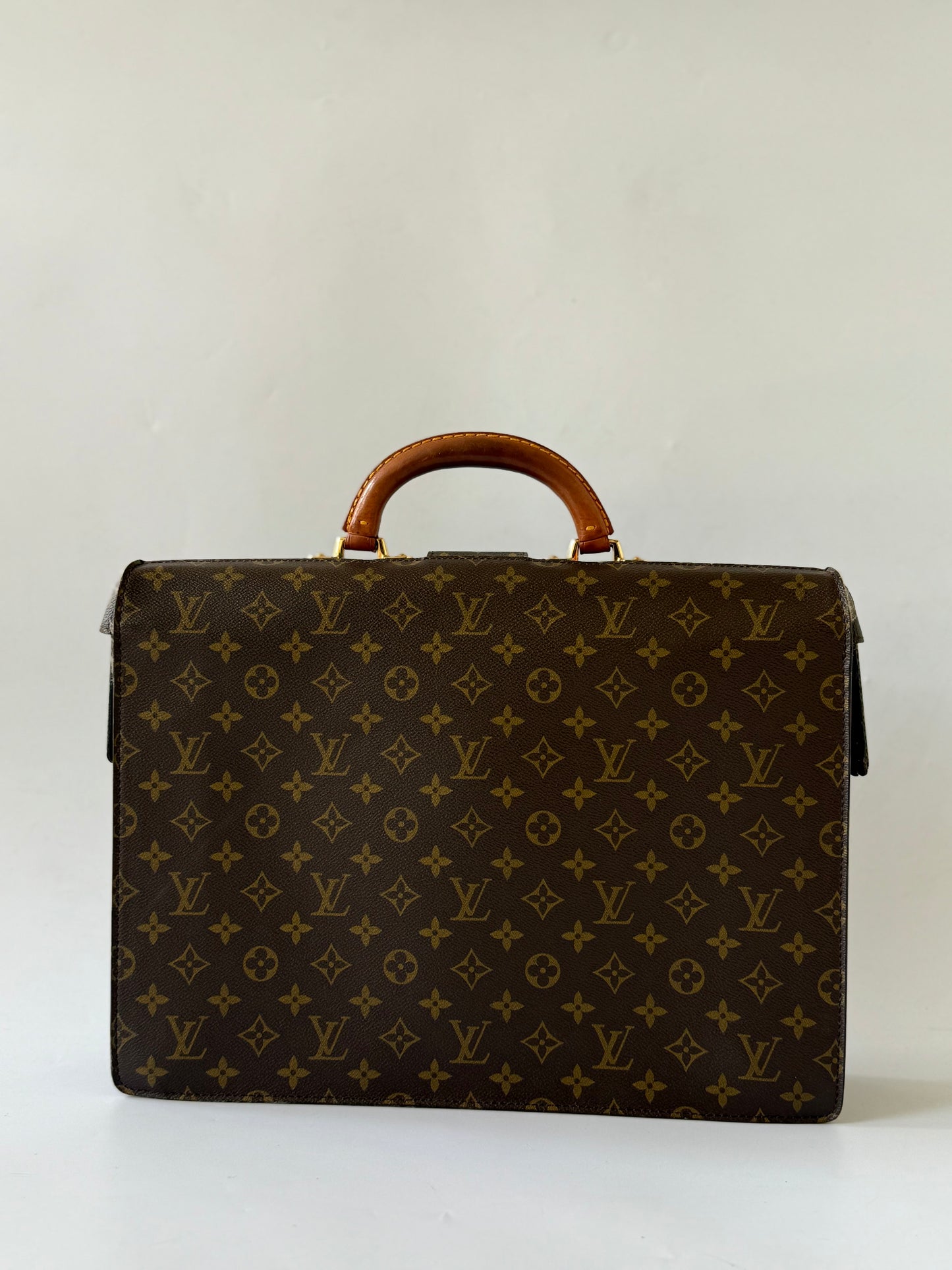 Louis Vuitton Monogram Serviette Fermoir Briefcase Bag