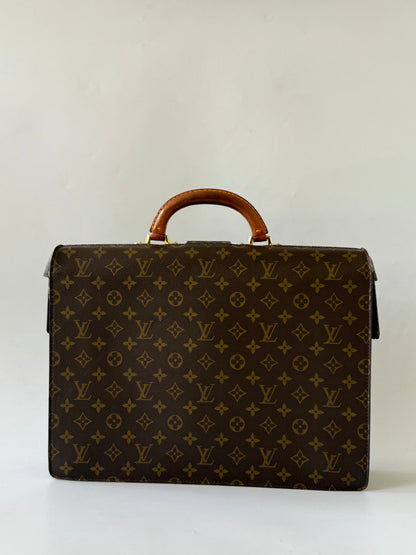 Louis Vuitton Monogram Serviette Fermoir Briefcase Bag