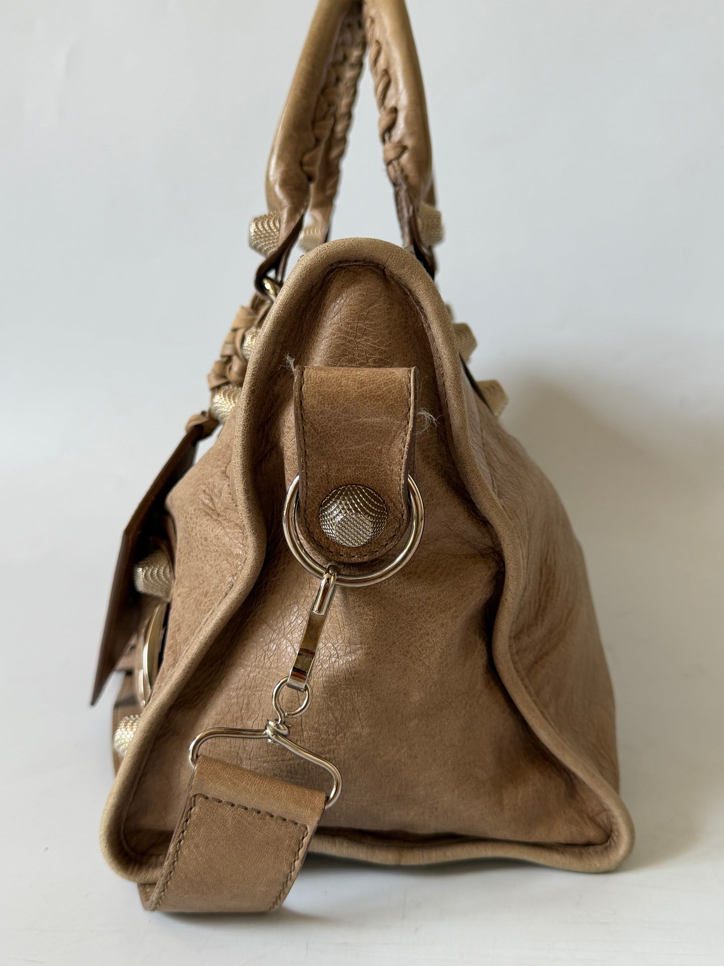 2000’s Balenciaga Brown Giant 21 Silver Hardware City Bag