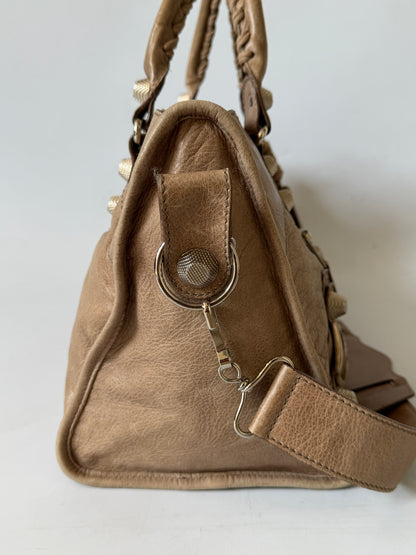 2000’s Balenciaga Brown Giant 21 Silver Hardware City Bag