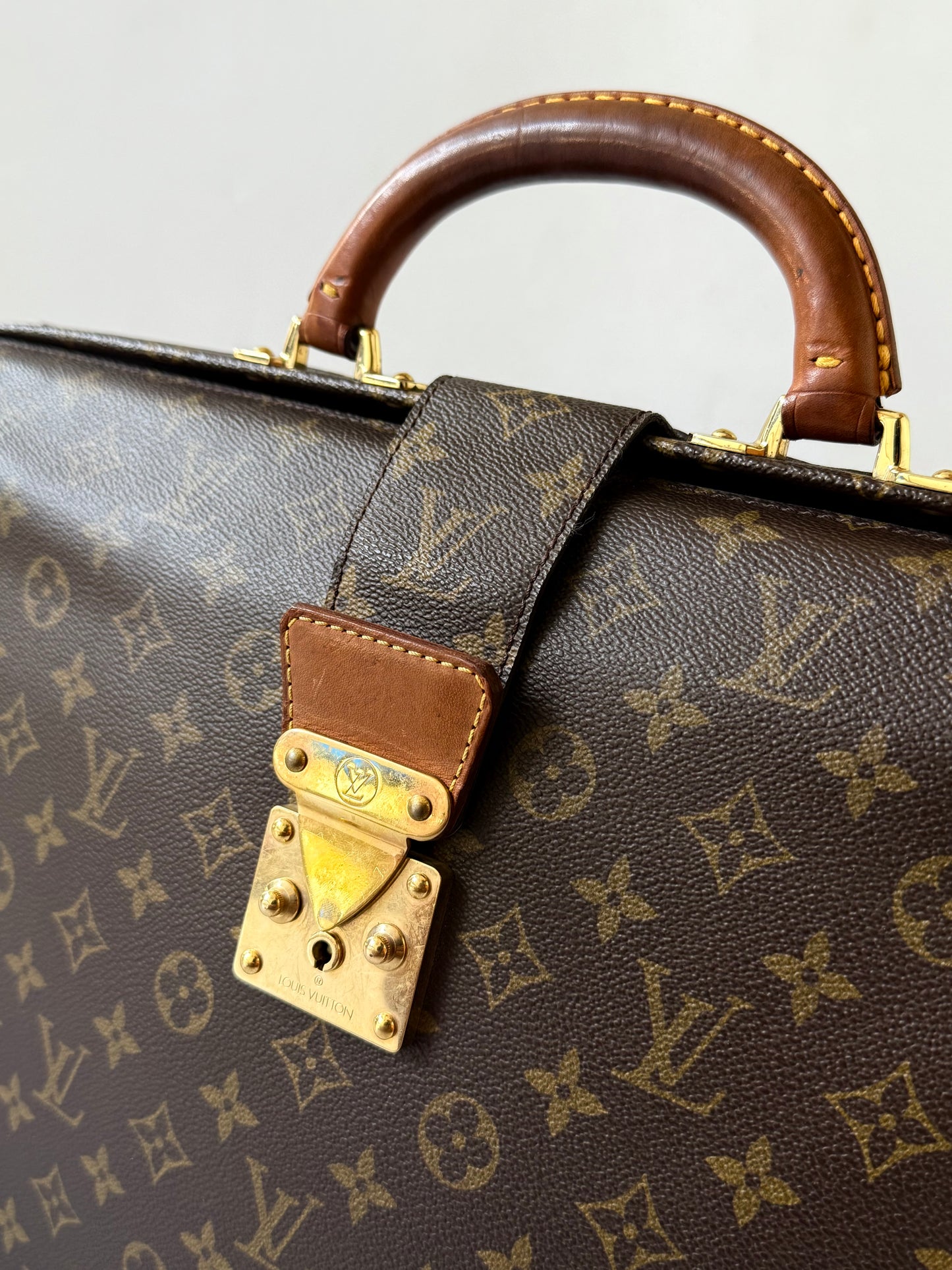 Louis Vuitton Monogram Serviette Fermoir Briefcase Bag