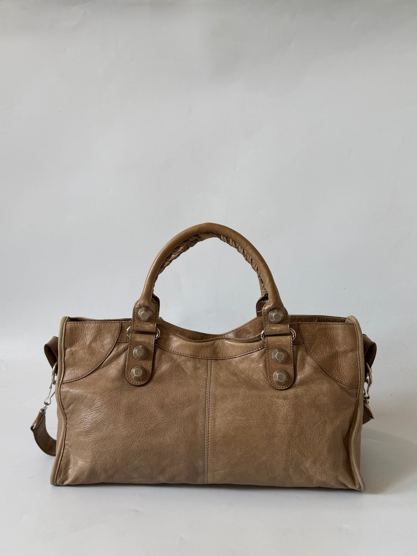2000’s Balenciaga Brown Giant 21 Silver Hardware City Bag
