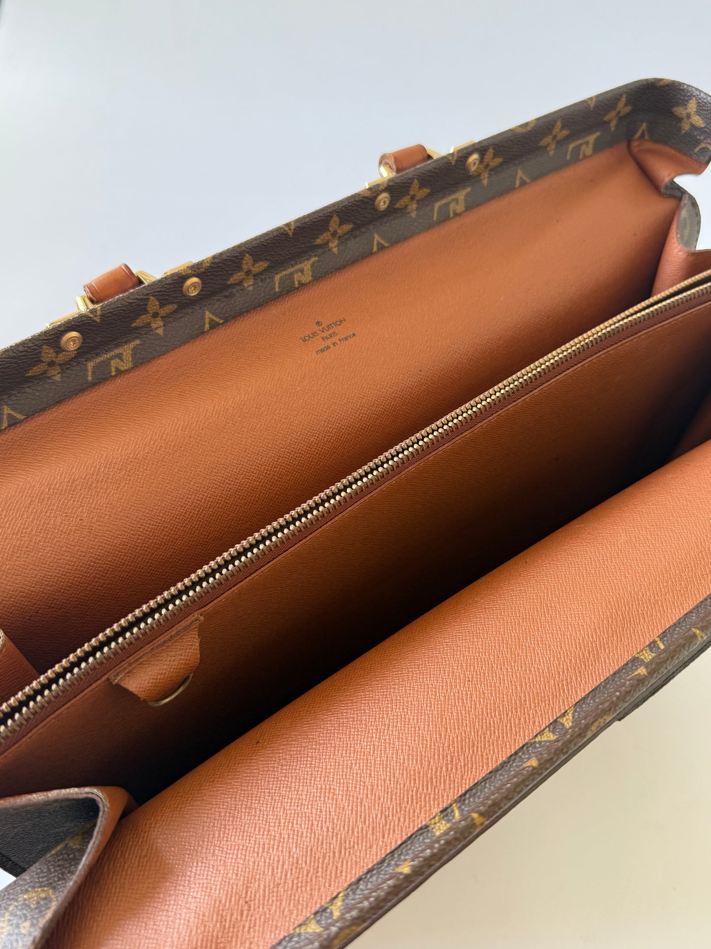 Louis Vuitton Monogram Serviette Fermoir Briefcase Bag