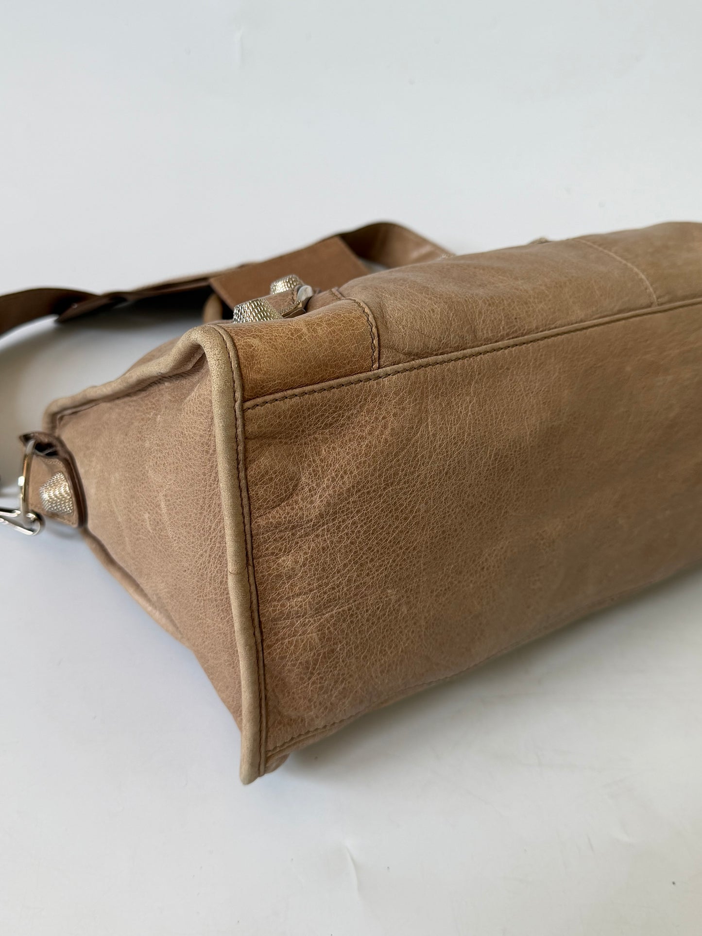 2000’s Balenciaga Brown Giant 21 Silver Hardware City Bag