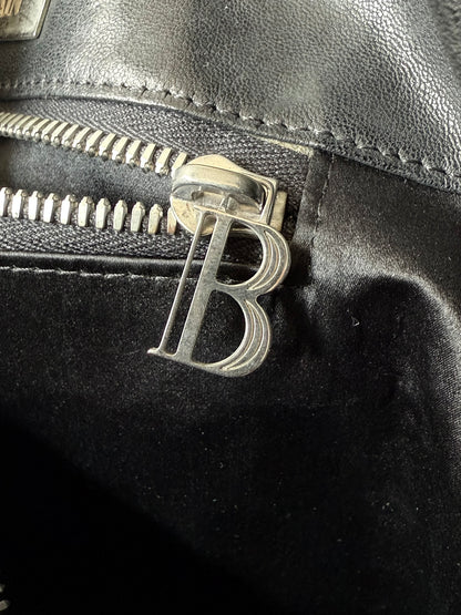 Balmain by Decarnin AW10 Black Leather Large Zipper Bag