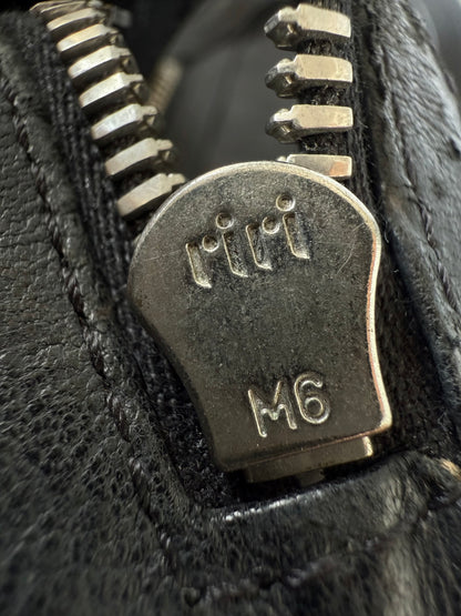 Balmain by Decarnin AW10 Black Leather Large Zipper Bag