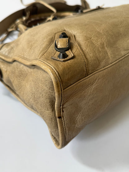 2000’s Balenciaga Dune Lambskin Leather Motorcycle City Bag