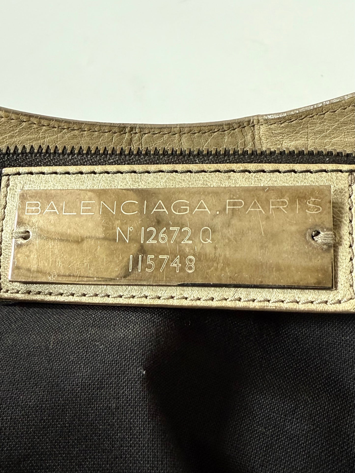2000’s Balenciaga Dune Lambskin Leather Motorcycle City Bag