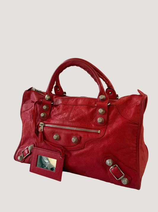 2000’s Balenciaga Red Classic City Bag