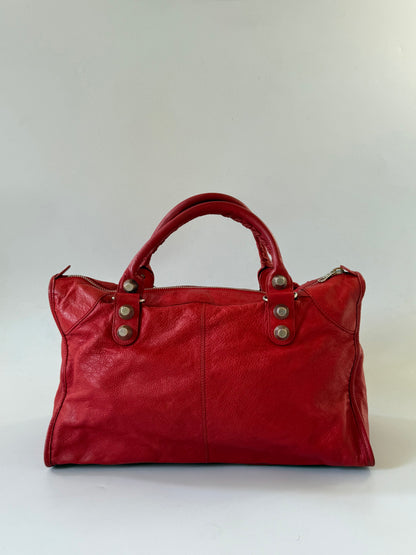 2000’s Balenciaga Red Classic City Bag