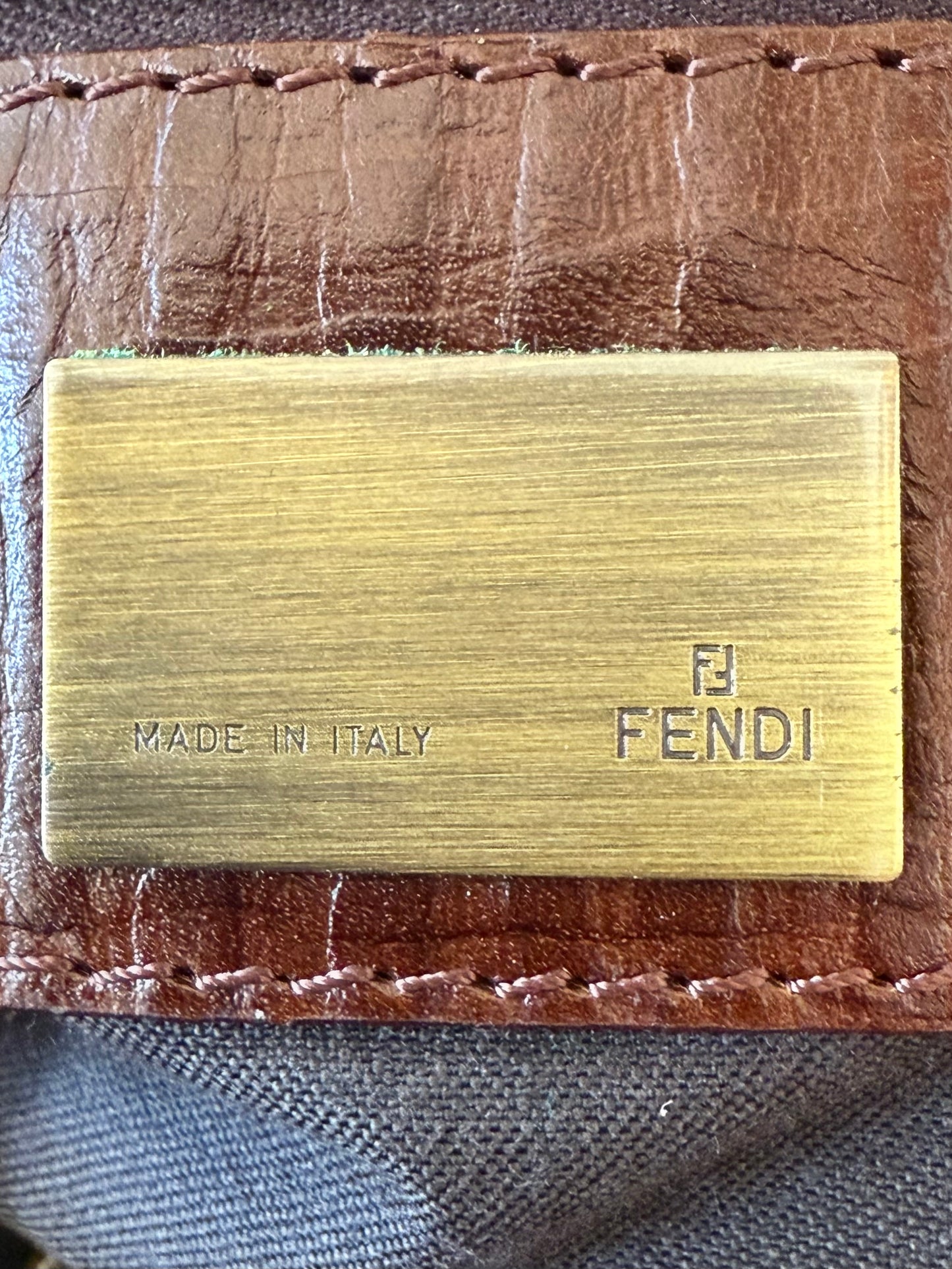 Fendi Zucca Pony Hair Du Jour Bag