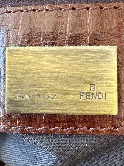 Fendi Zucca Pony Hair Du Jour Bag