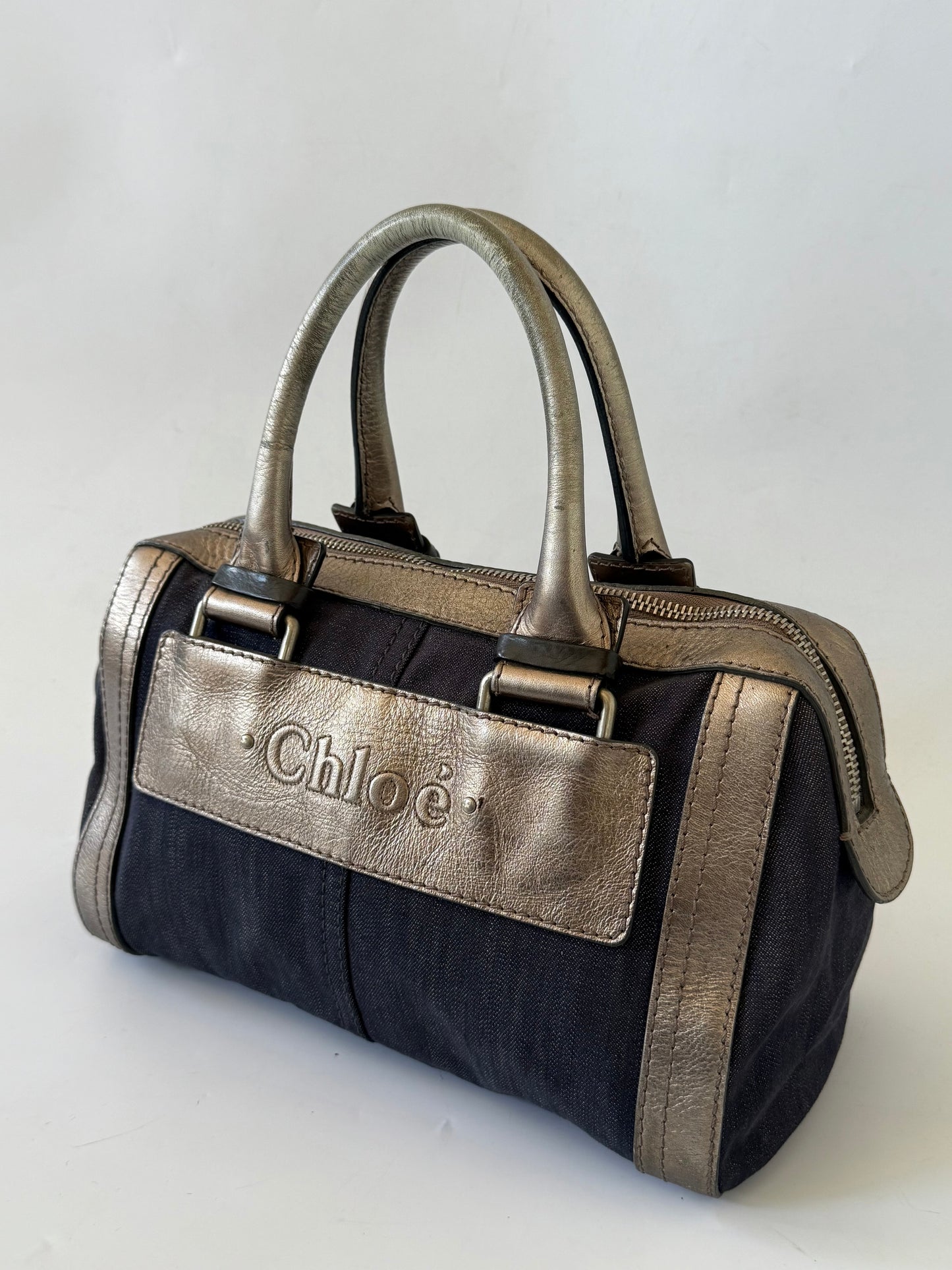 Chloe Denim Boston Bag