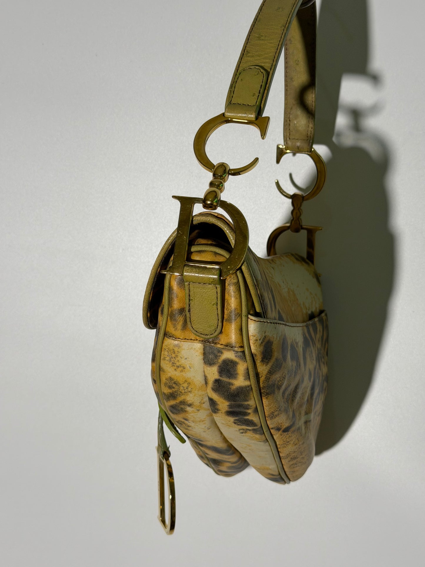 Christian Dior 2000 F/W Leopard Print Saddle Bag