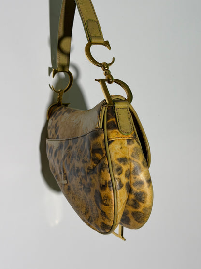 Christian Dior 2000 F/W Leopard Print Saddle Bag