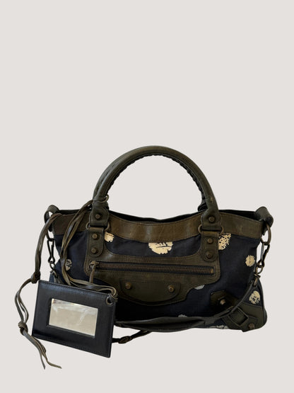 Balenciaga Dark Blue Snow Flake City Bag