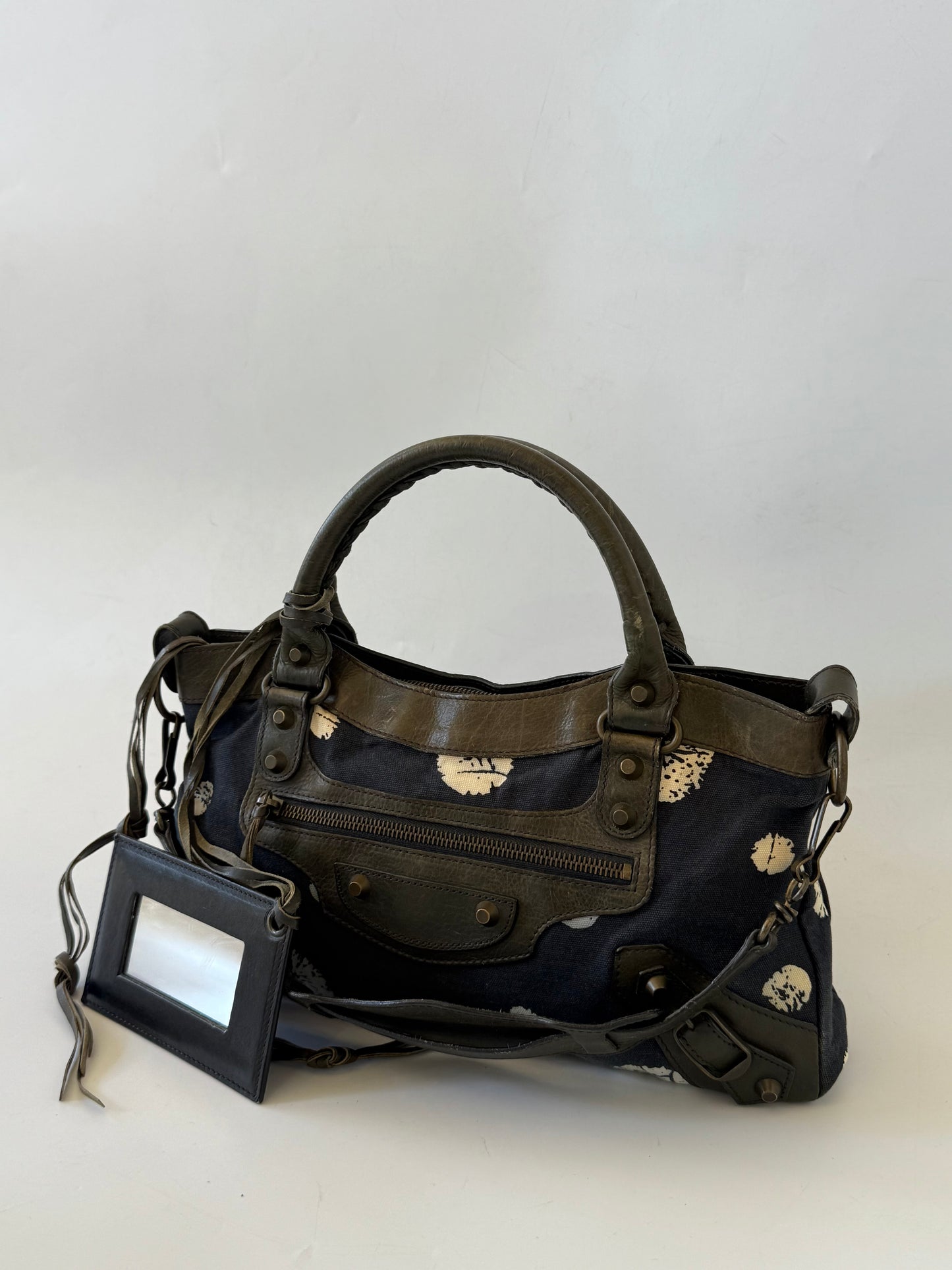 Balenciaga Dark Blue Snow Flake City Bag