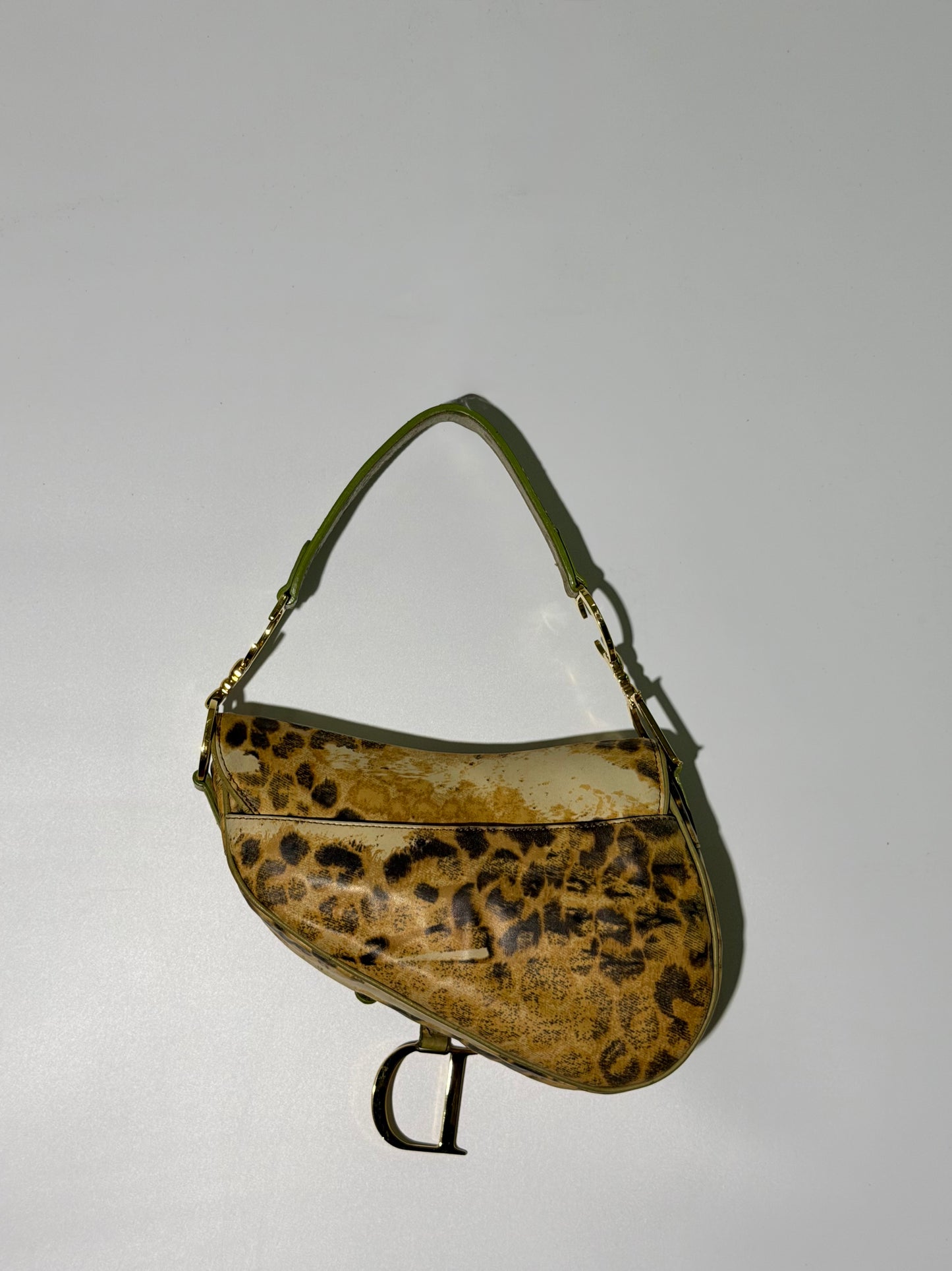 Christian Dior 2000 F/W Leopard Print Saddle Bag