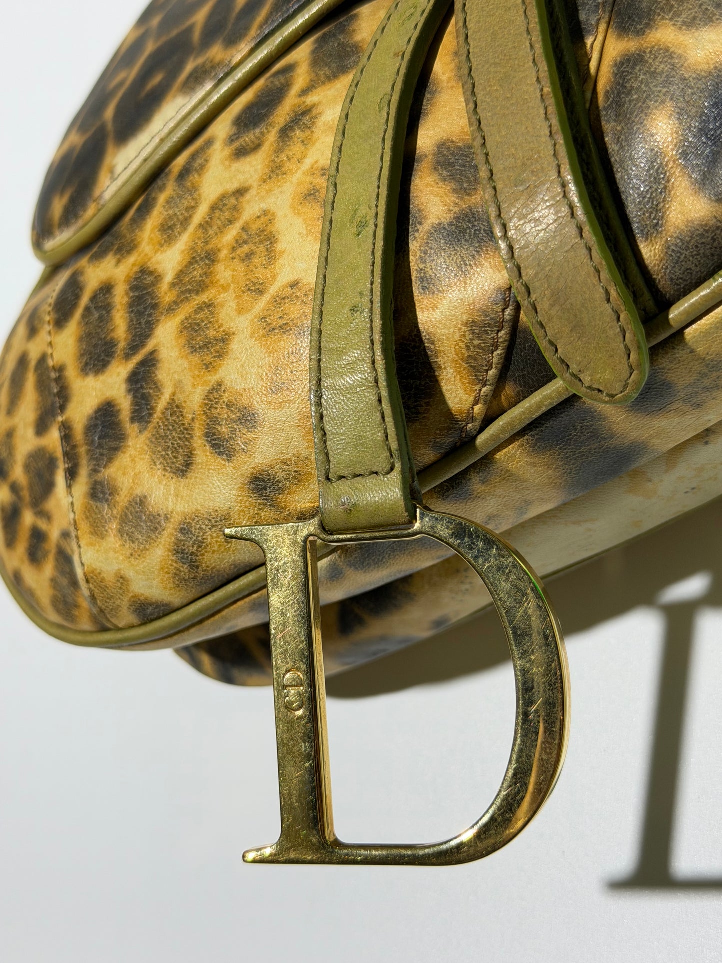 Christian Dior 2000 F/W Leopard Print Saddle Bag