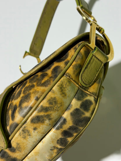 Christian Dior 2000 F/W Leopard Print Saddle Bag