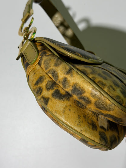 Christian Dior 2000 F/W Leopard Print Saddle Bag