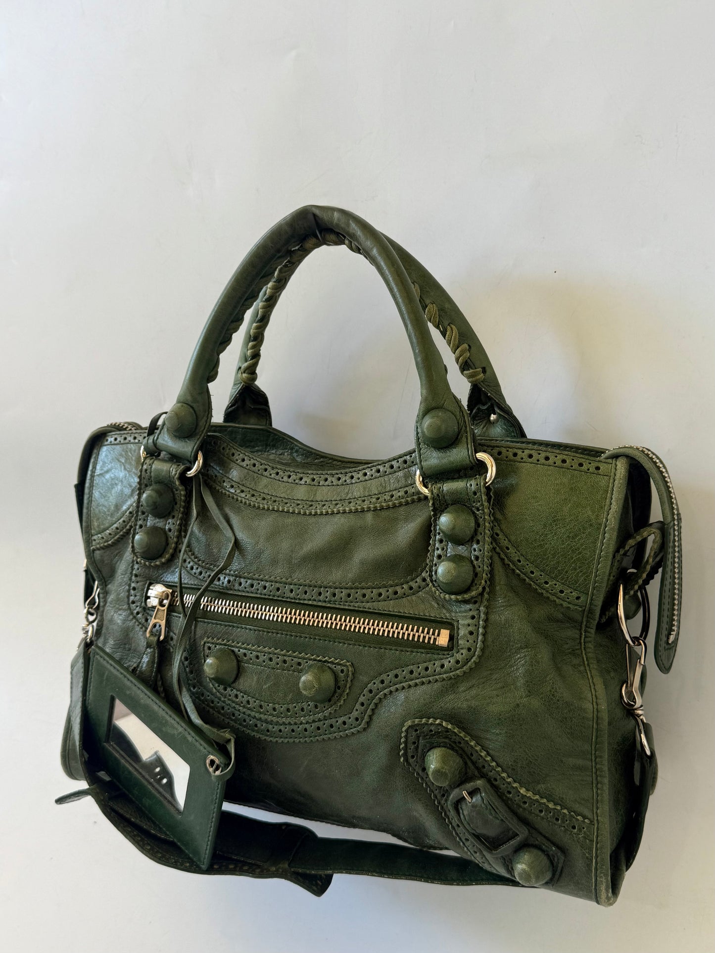 Balenciaga Cypress Leather Giant Brogues City Bag
