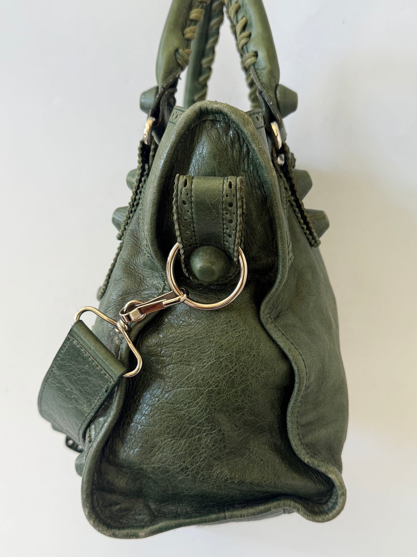 Balenciaga Cypress Leather Giant Brogues City Bag
