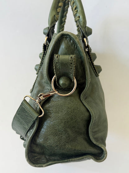 Balenciaga Cypress Leather Giant Brogues City Bag