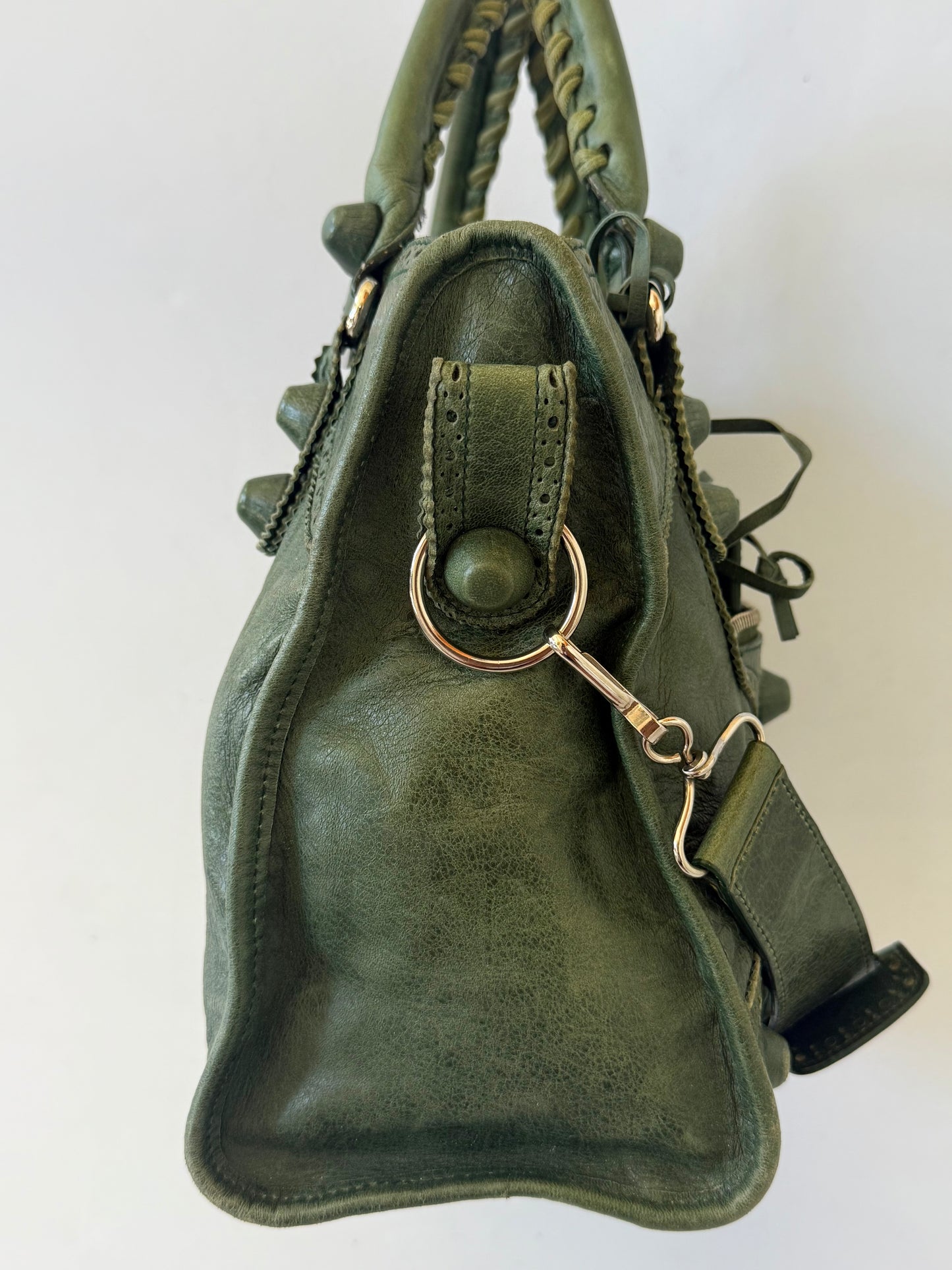 Balenciaga Cypress Leather Giant Brogues City Bag